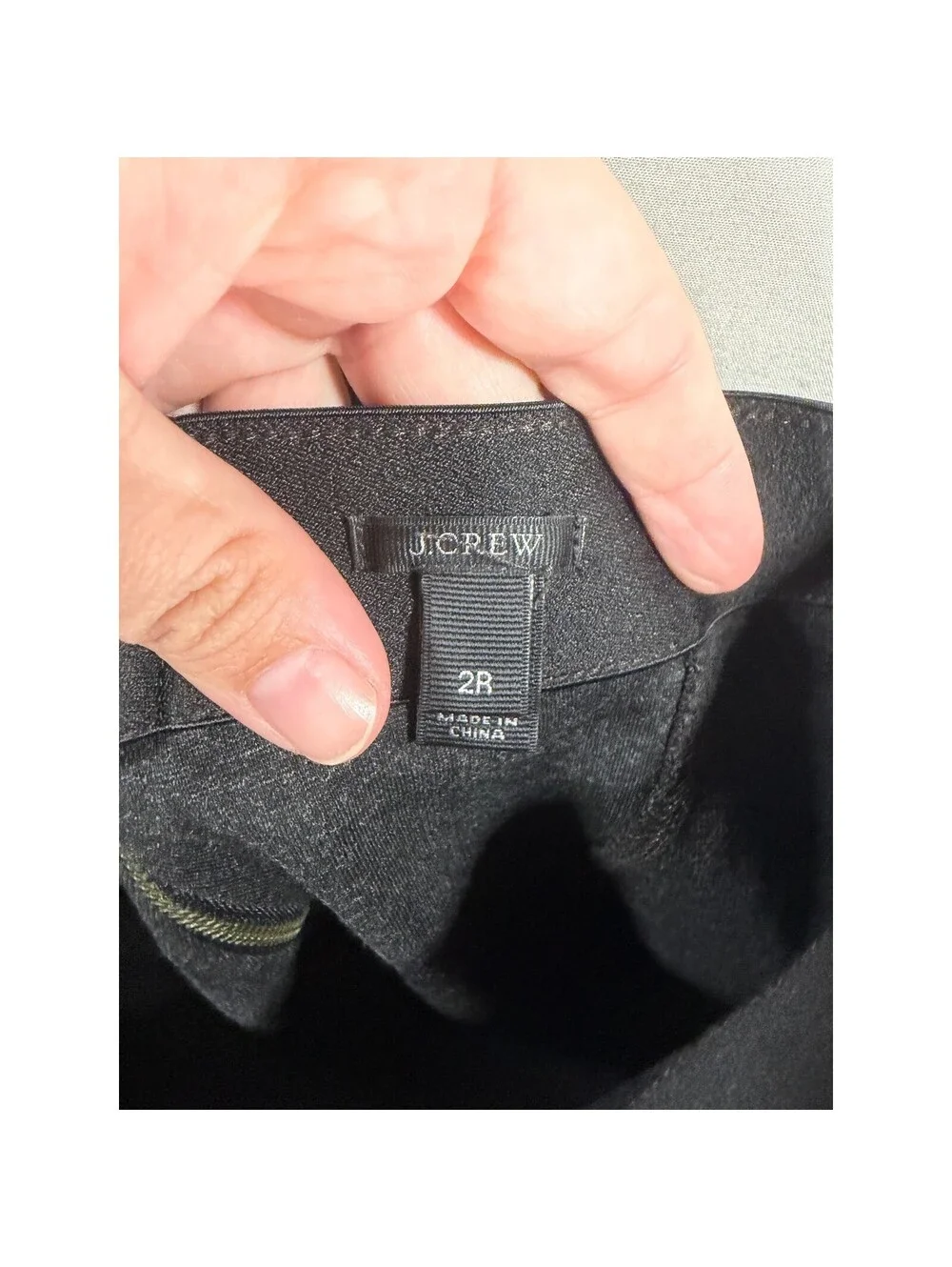 J.Crew Pixie Pant Charcoal Gray Ponte Knit Back Zip Leggings 31090 Womens 2R